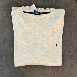 Polo Long Sleeve Waffleknit Medium Shirt (Off-white / Oatmeal)